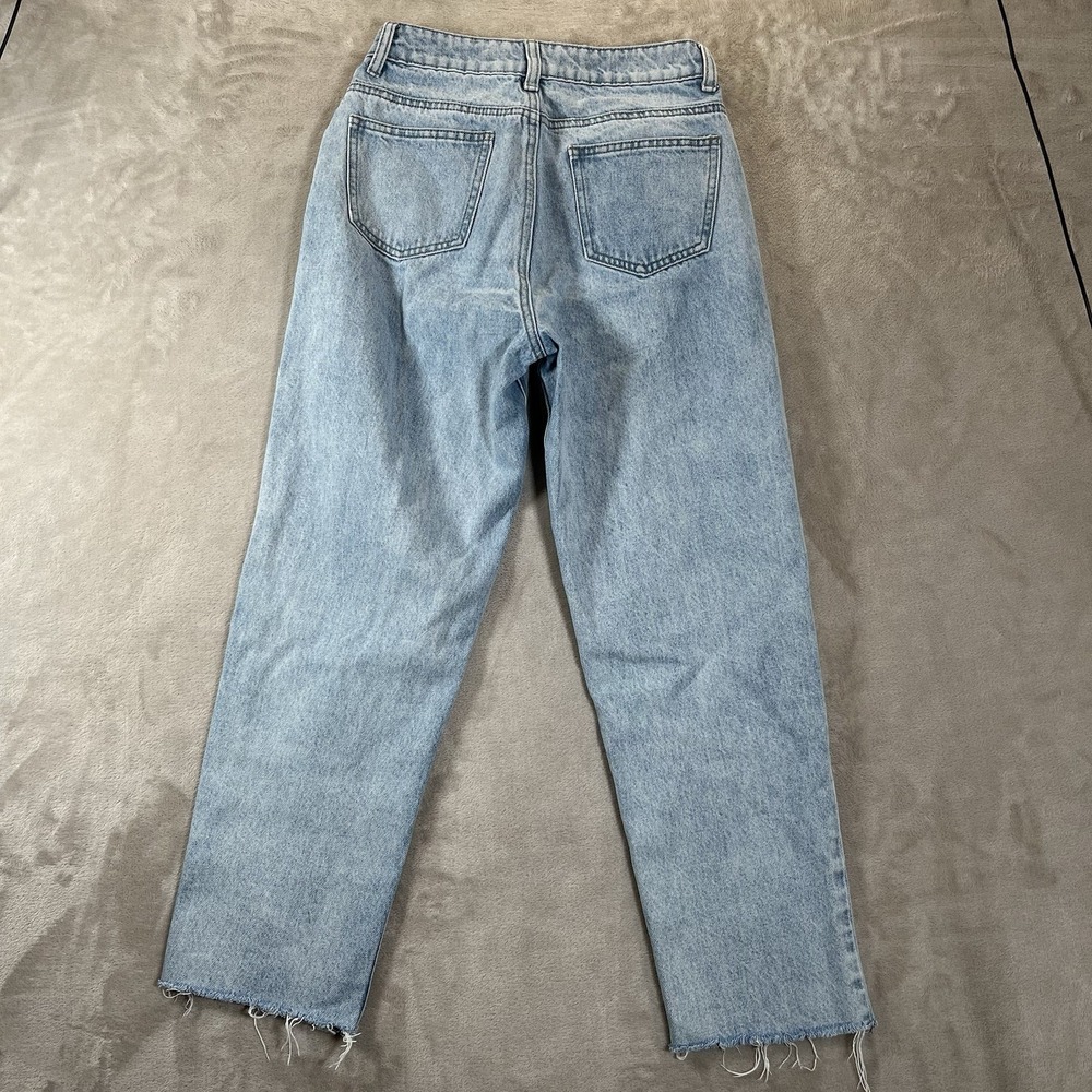 Labelrail X Olivia Alice Jeans Size 8 (26x26) Light Wash Raw Hem Denim - Picture 8 of 9